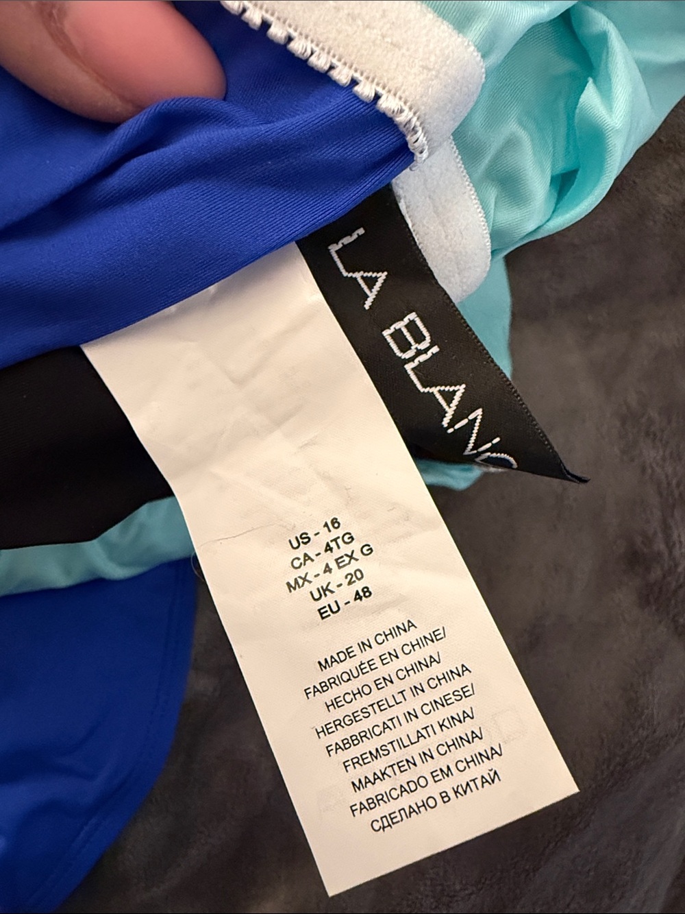 La Blanca Royal Blue and Aqua One-Piece Swimsuit